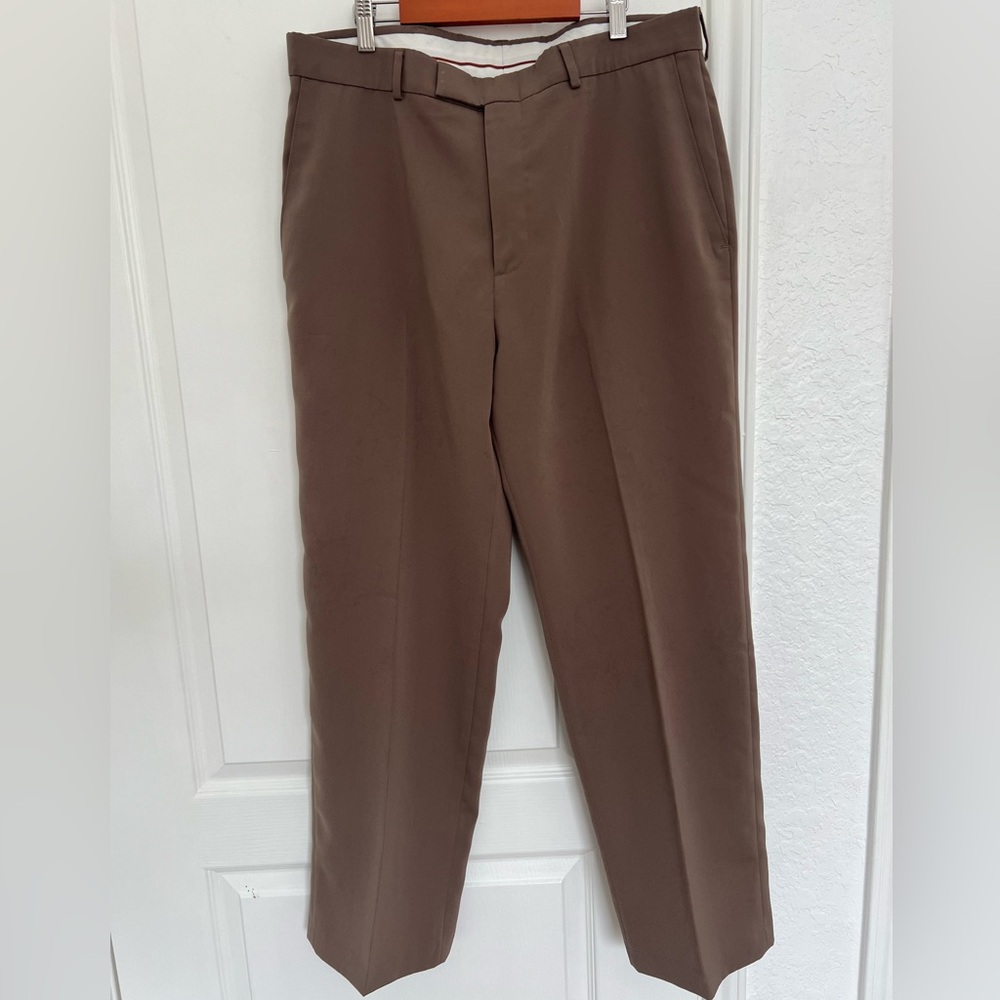 Hagger 1926 Men’s Dress Slacks | brown-khaki | 34 X 30